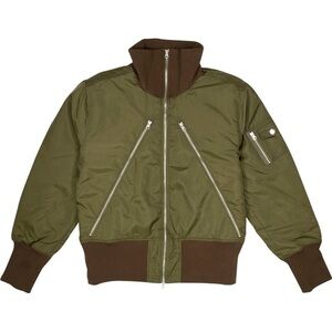MNC ATELIER Flight Bomber Jacket Green/ Olive Medium. LIKE NEW